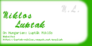 miklos luptak business card