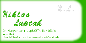 miklos luptak business card